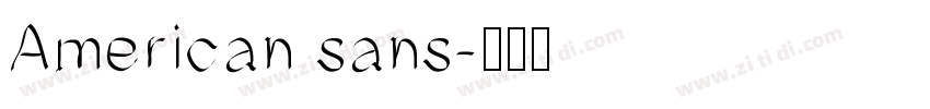 American sans字体转换